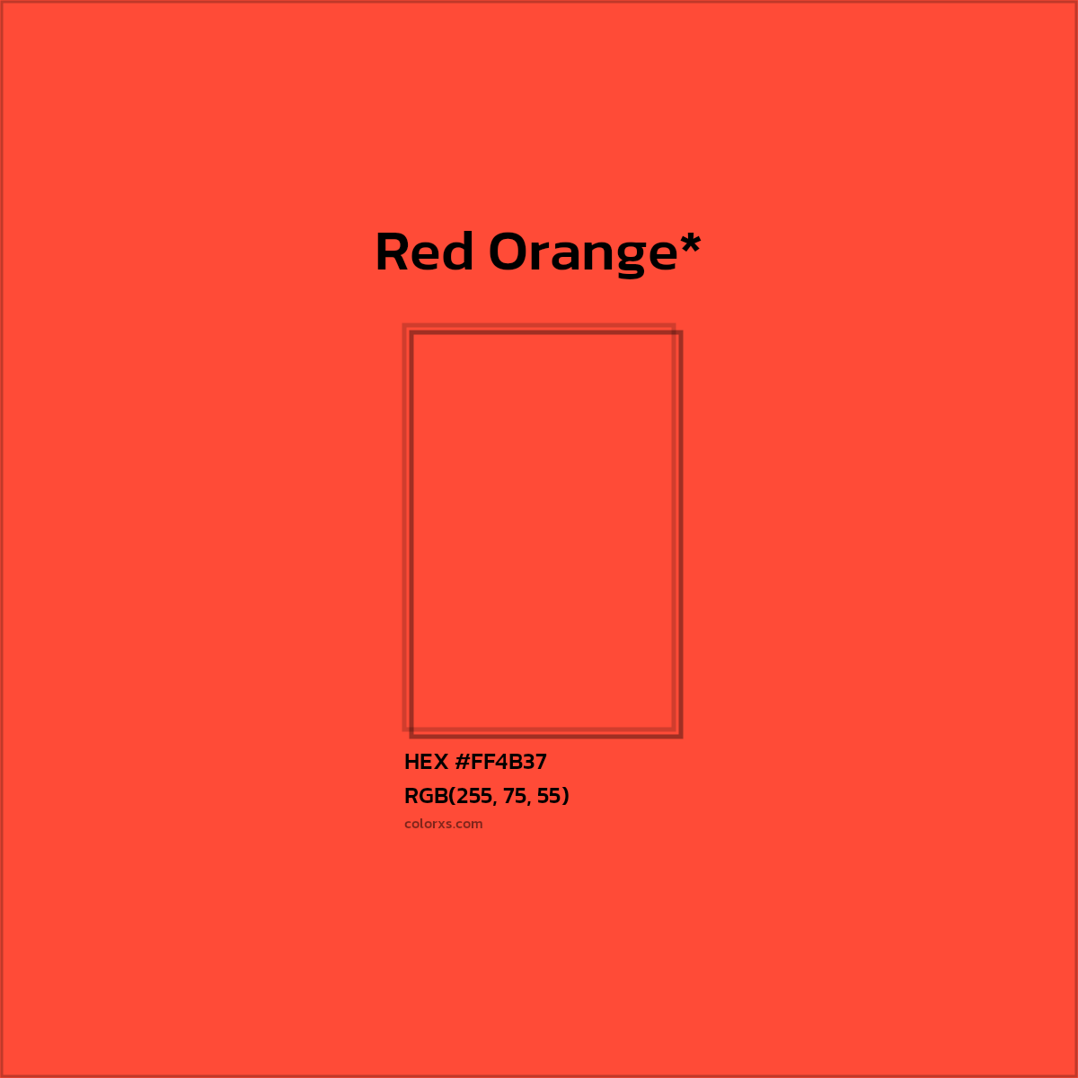 HEX #FF4B37 Color Name, Color Code, Palettes, Similar Paints, Images
