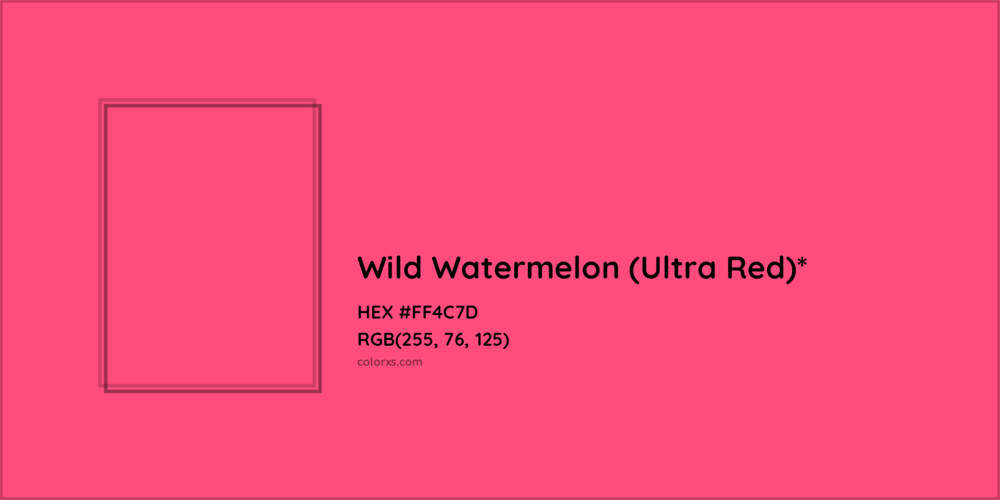 HEX #FF4C7D Color Name, Color Code, Palettes, Similar Paints, Images
