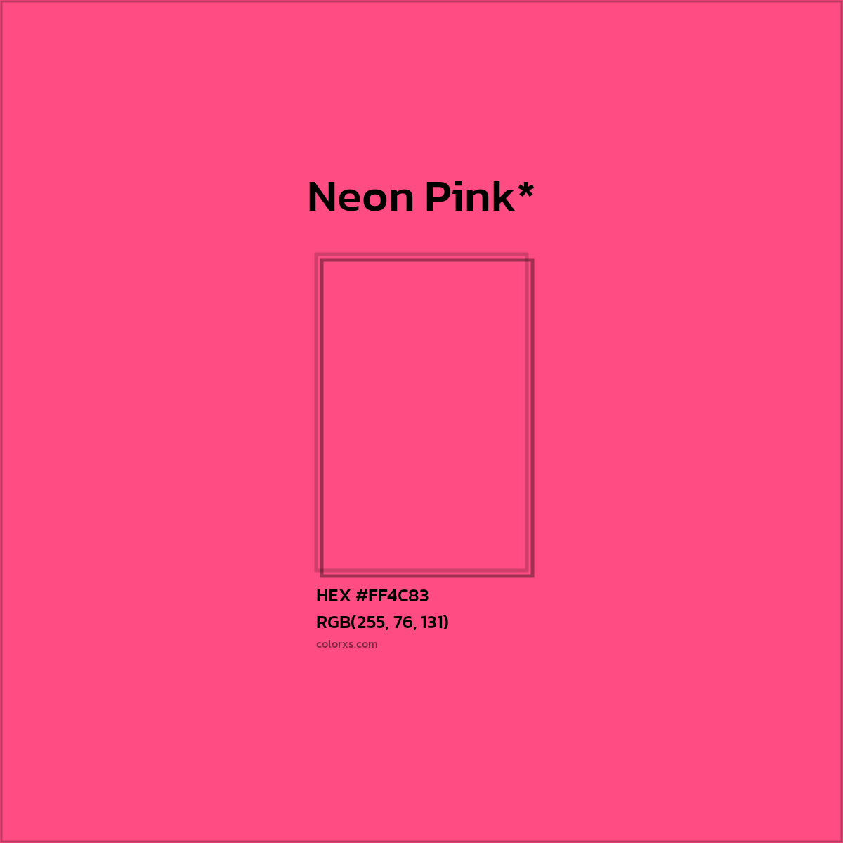 HEX #FF4C83 Color Name, Color Code, Palettes, Similar Paints, Images