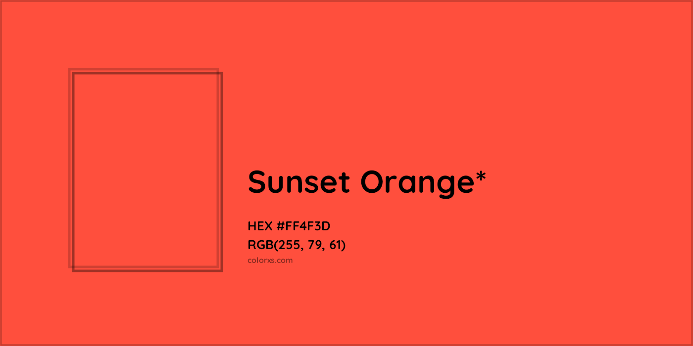 HEX #FF4F3D Color Name, Color Code, Palettes, Similar Paints, Images