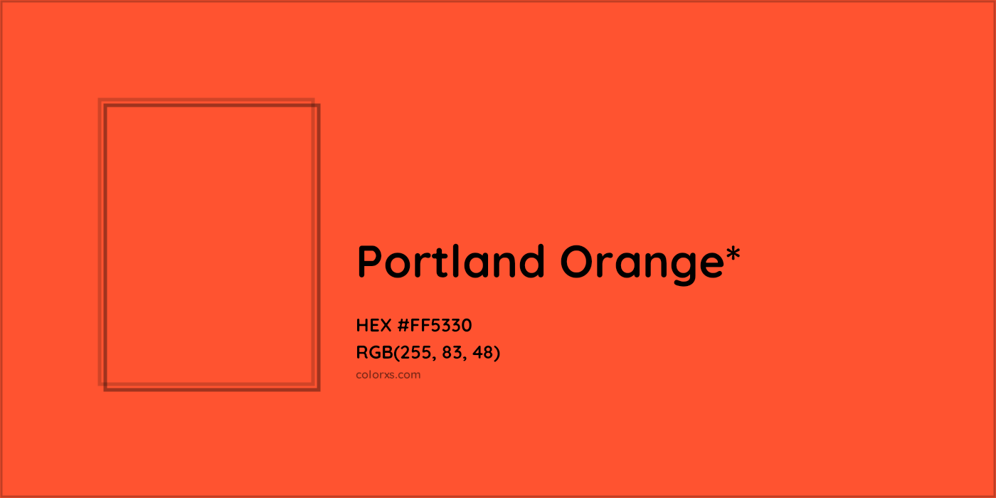 HEX #FF5330 Color Name, Color Code, Palettes, Similar Paints, Images