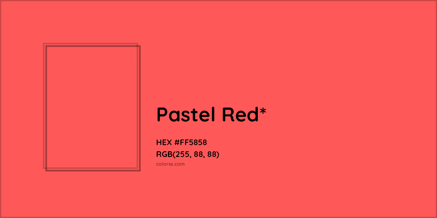 HEX #FF5858 Color Name, Color Code, Palettes, Similar Paints, Images