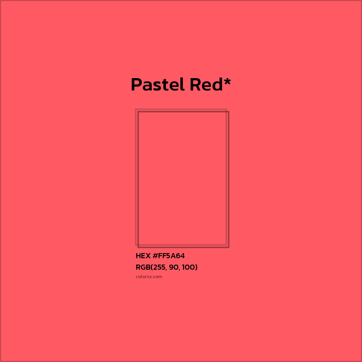 HEX #FF5A64 Color Name, Color Code, Palettes, Similar Paints, Images