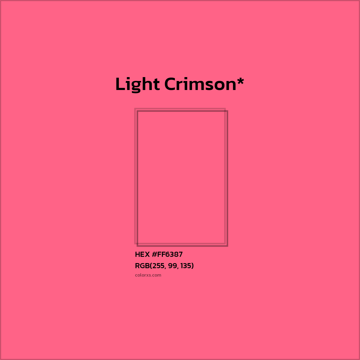 HEX #FF6387 Color Name, Color Code, Palettes, Similar Paints, Images