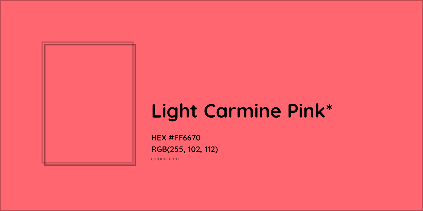 HEX #FF6670 Color Name, Color Code, Palettes, Similar Paints, Images
