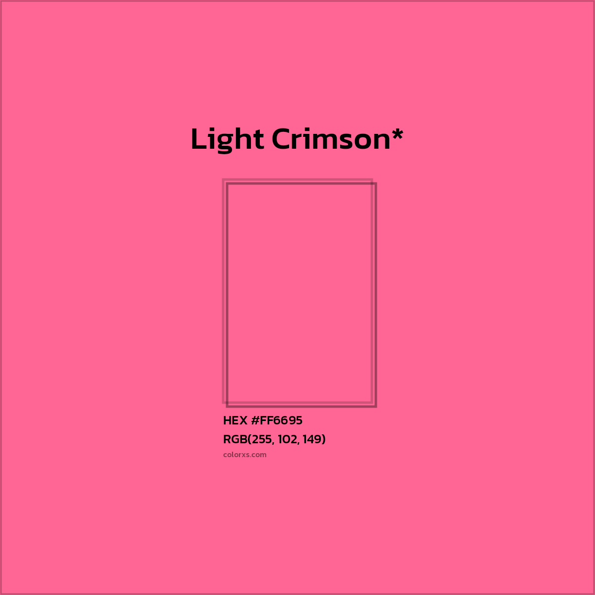 HEX #FF6695 Color Name, Color Code, Palettes, Similar Paints, Images