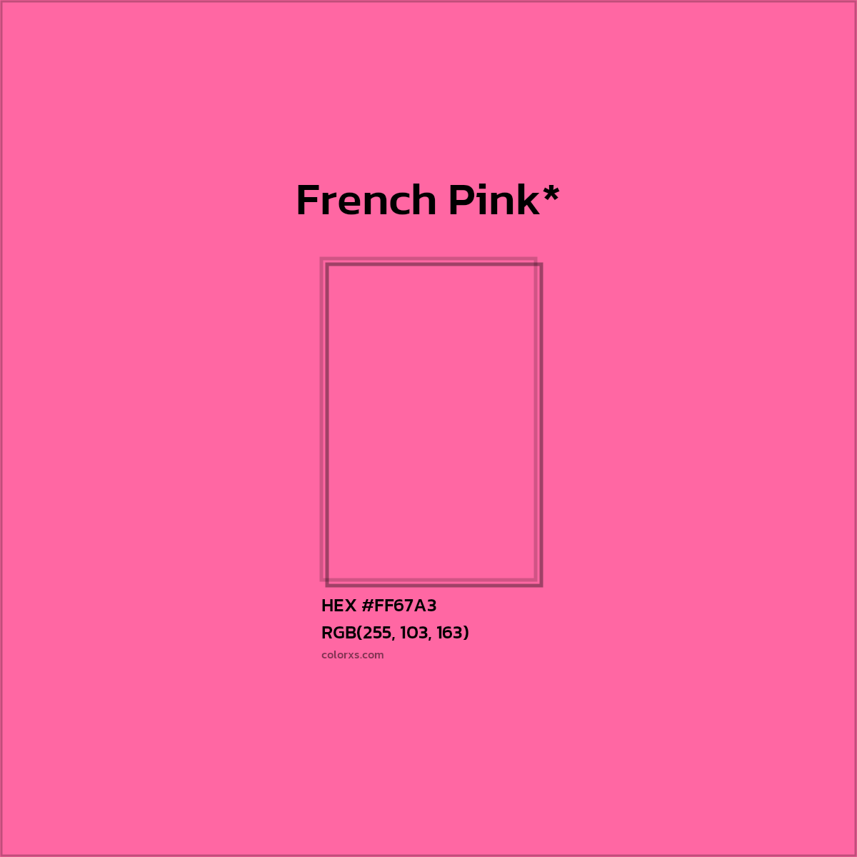 HEX #FF67A3 Color Name, Color Code, Palettes, Similar Paints, Images