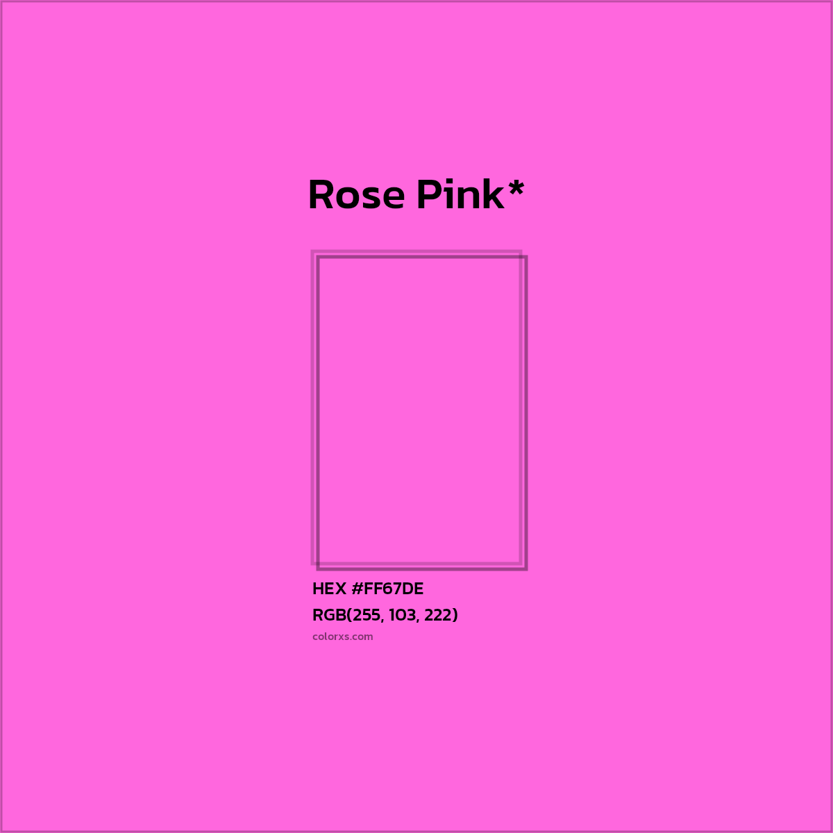 HEX #FF67DE Color Name, Color Code, Palettes, Similar Paints, Images