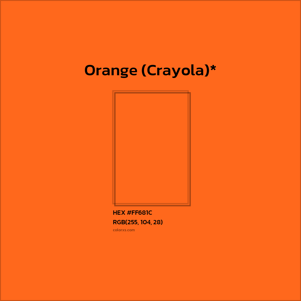 HEX #FF681C Color Name, Color Code, Palettes, Similar Paints, Images