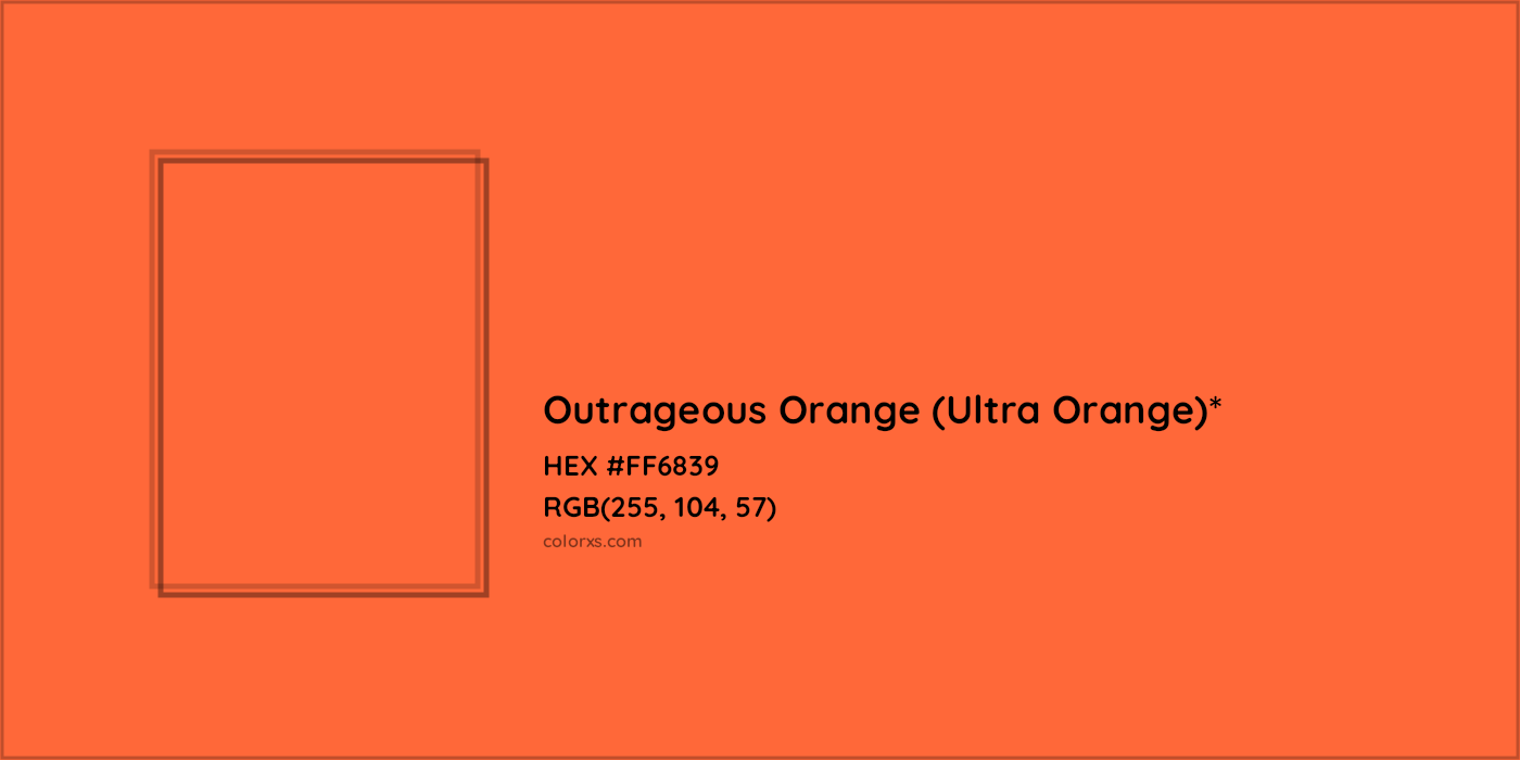 HEX #FF6839 Color Name, Color Code, Palettes, Similar Paints, Images