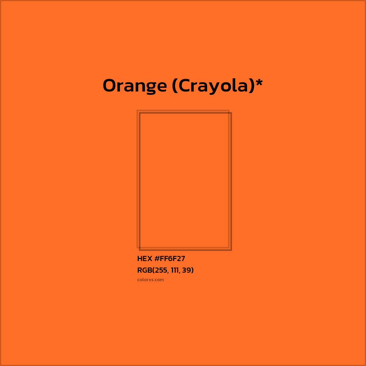 HEX #FF6F27 Color Name, Color Code, Palettes, Similar Paints, Images