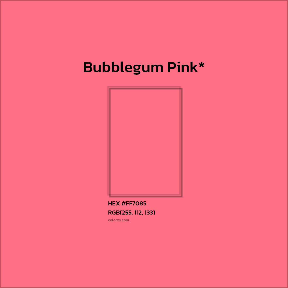 HEX #FF7085 Color Name, Color Code, Palettes, Similar Paints, Images