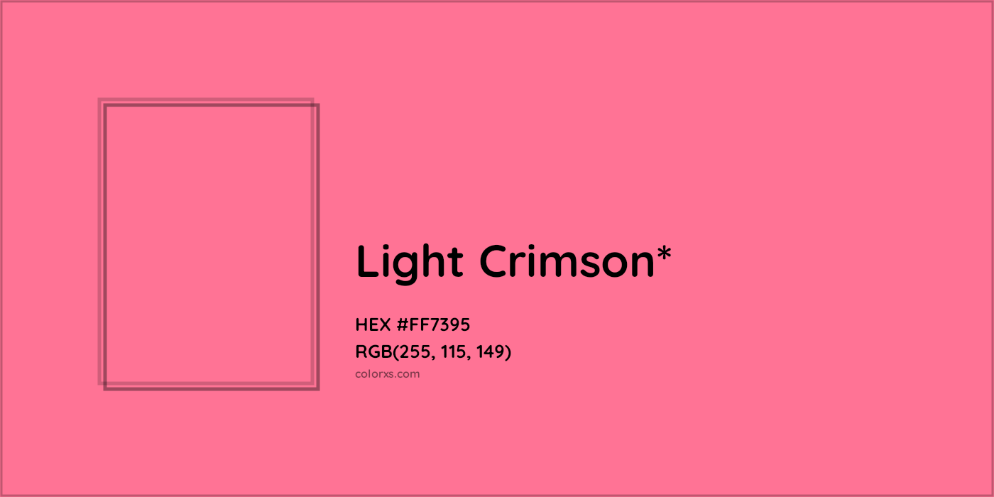 HEX #FF7395 Color Name, Color Code, Palettes, Similar Paints, Images