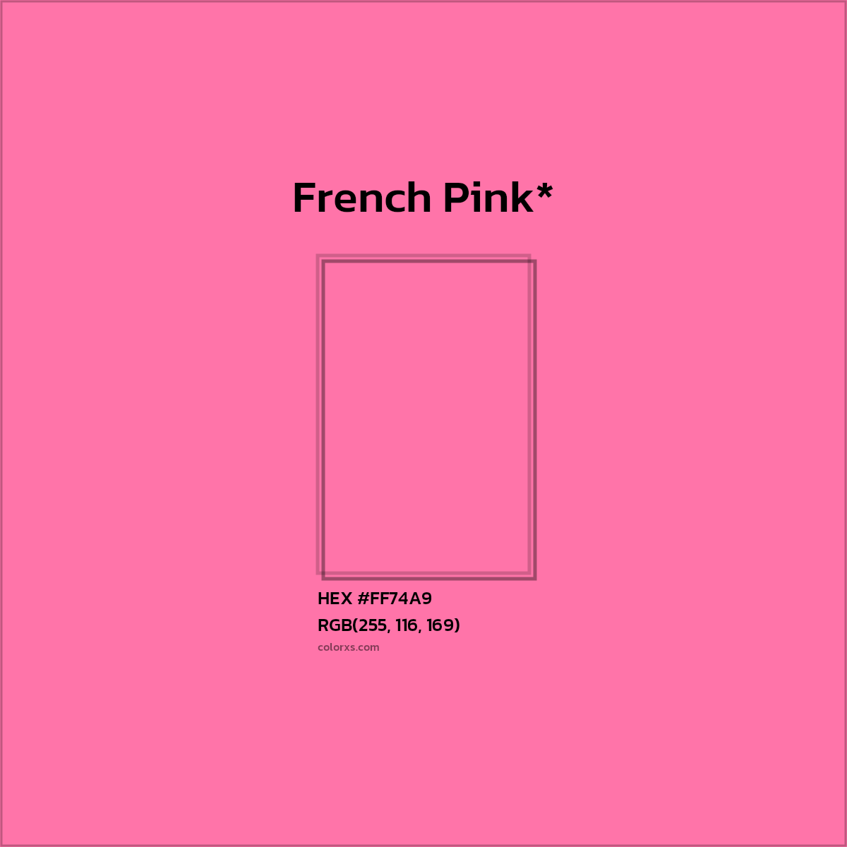 HEX #FF74A9 Color Name, Color Code, Palettes, Similar Paints, Images