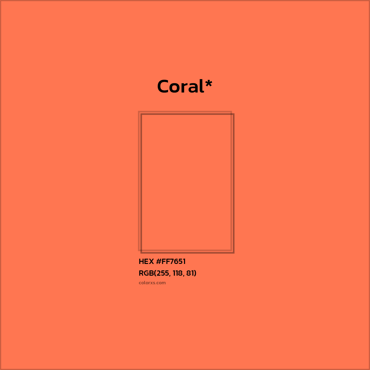 HEX #FF7651 Color Name, Color Code, Palettes, Similar Paints, Images