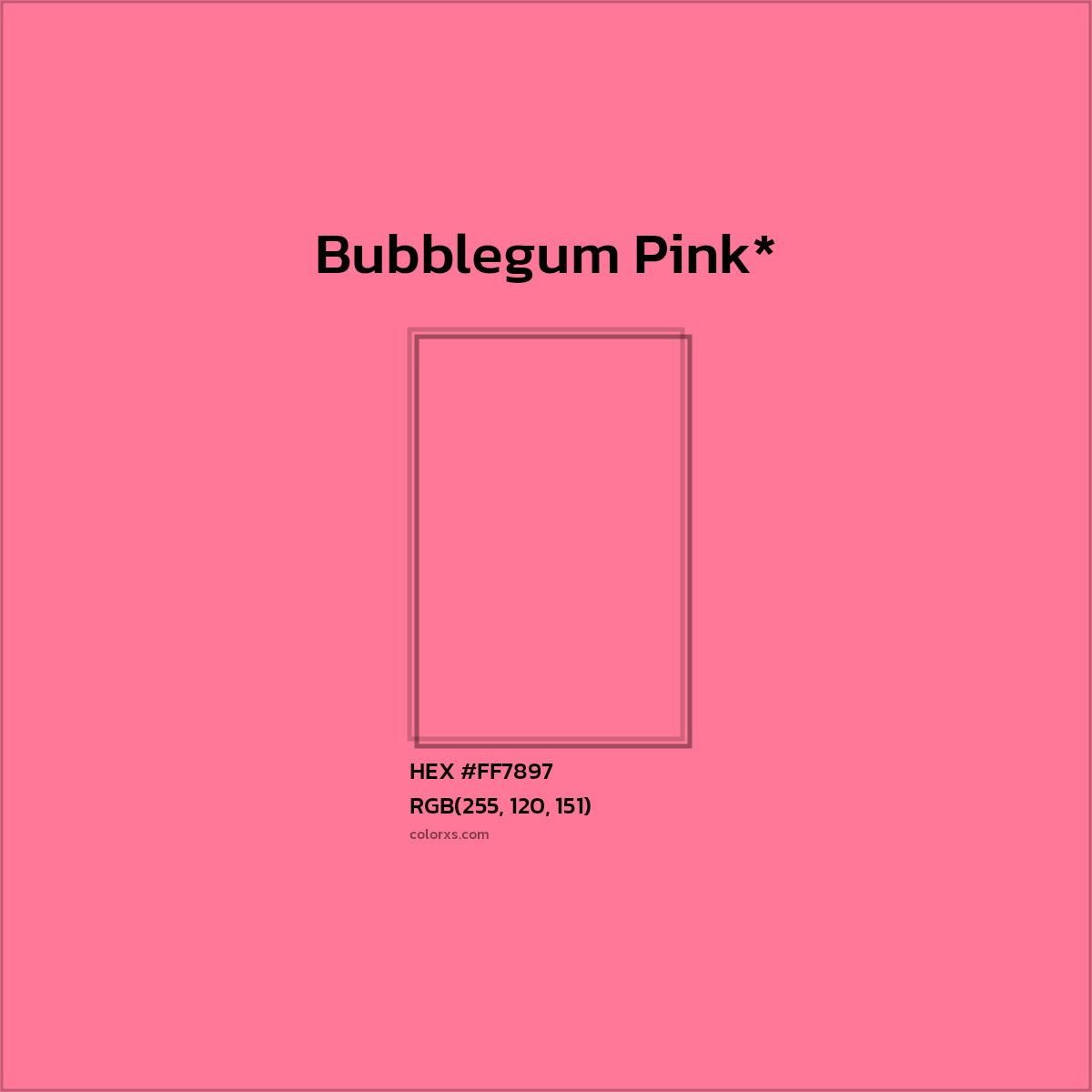 HEX #FF7897 Color Name, Color Code, Palettes, Similar Paints, Images