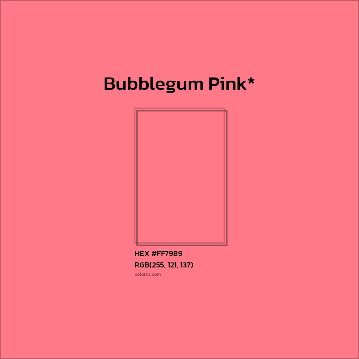 HEX #FF7989 Color Name, Color Code, Palettes, Similar Paints, Images