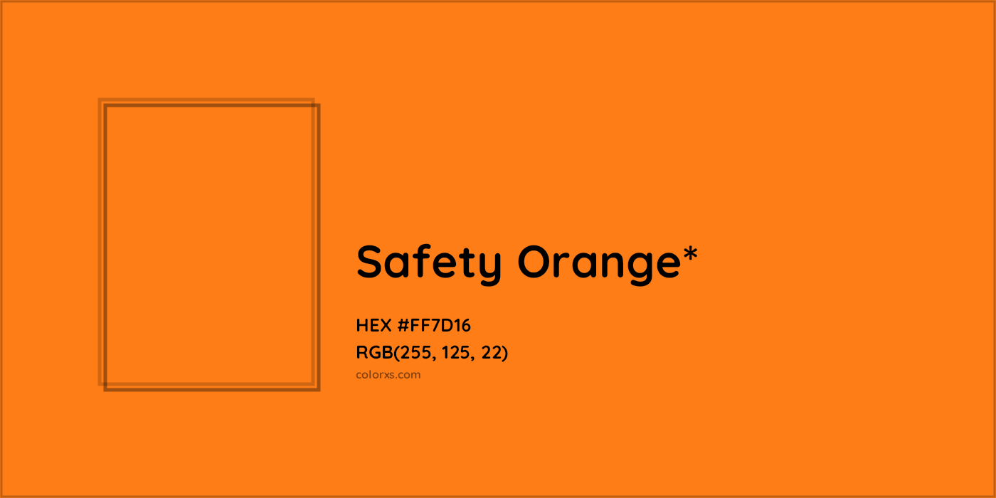 HEX #FF7D16 Color Name, Color Code, Palettes, Similar Paints, Images