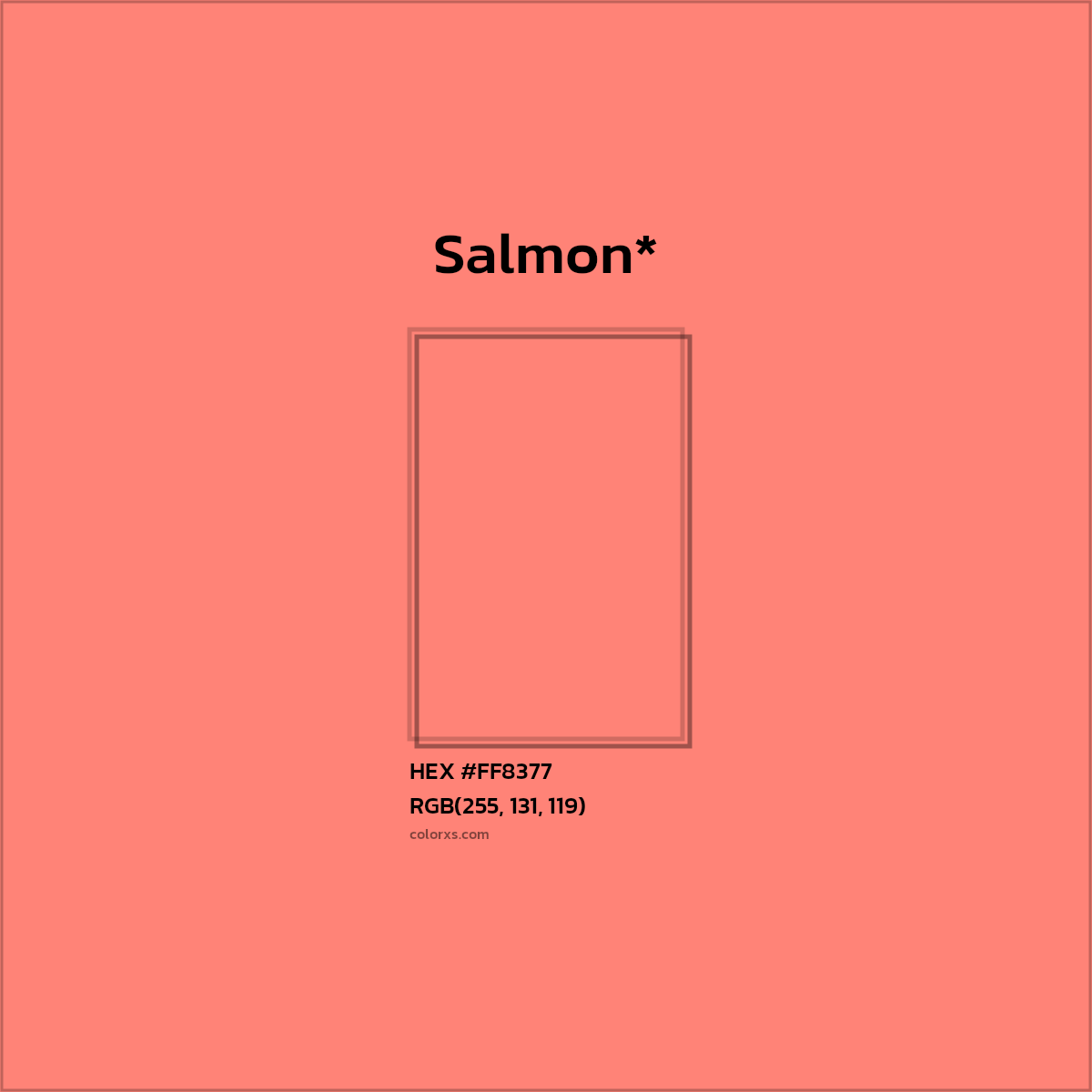 HEX #FF8377 Color Name, Color Code, Palettes, Similar Paints, Images