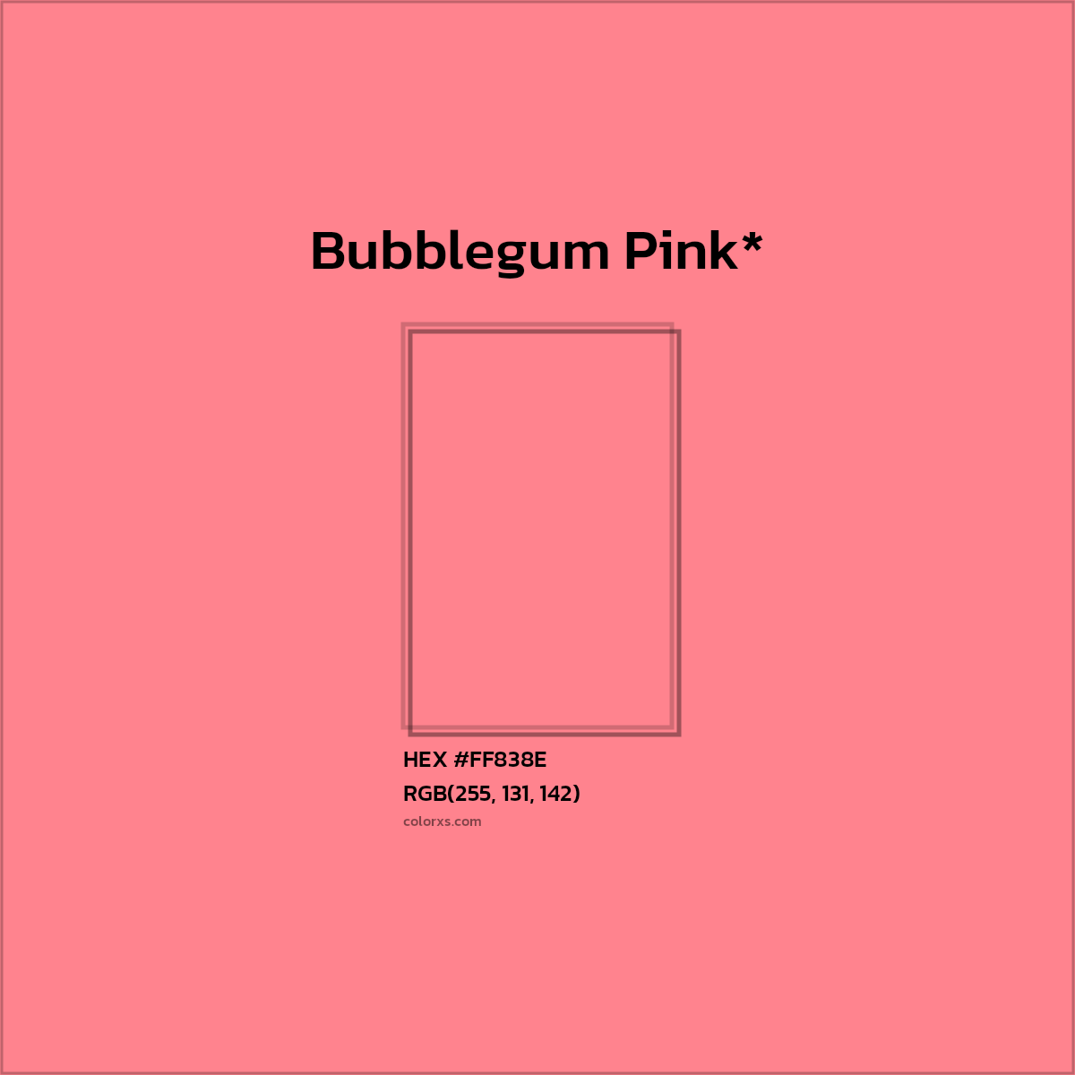 HEX #FF838E Color Name, Color Code, Palettes, Similar Paints, Images