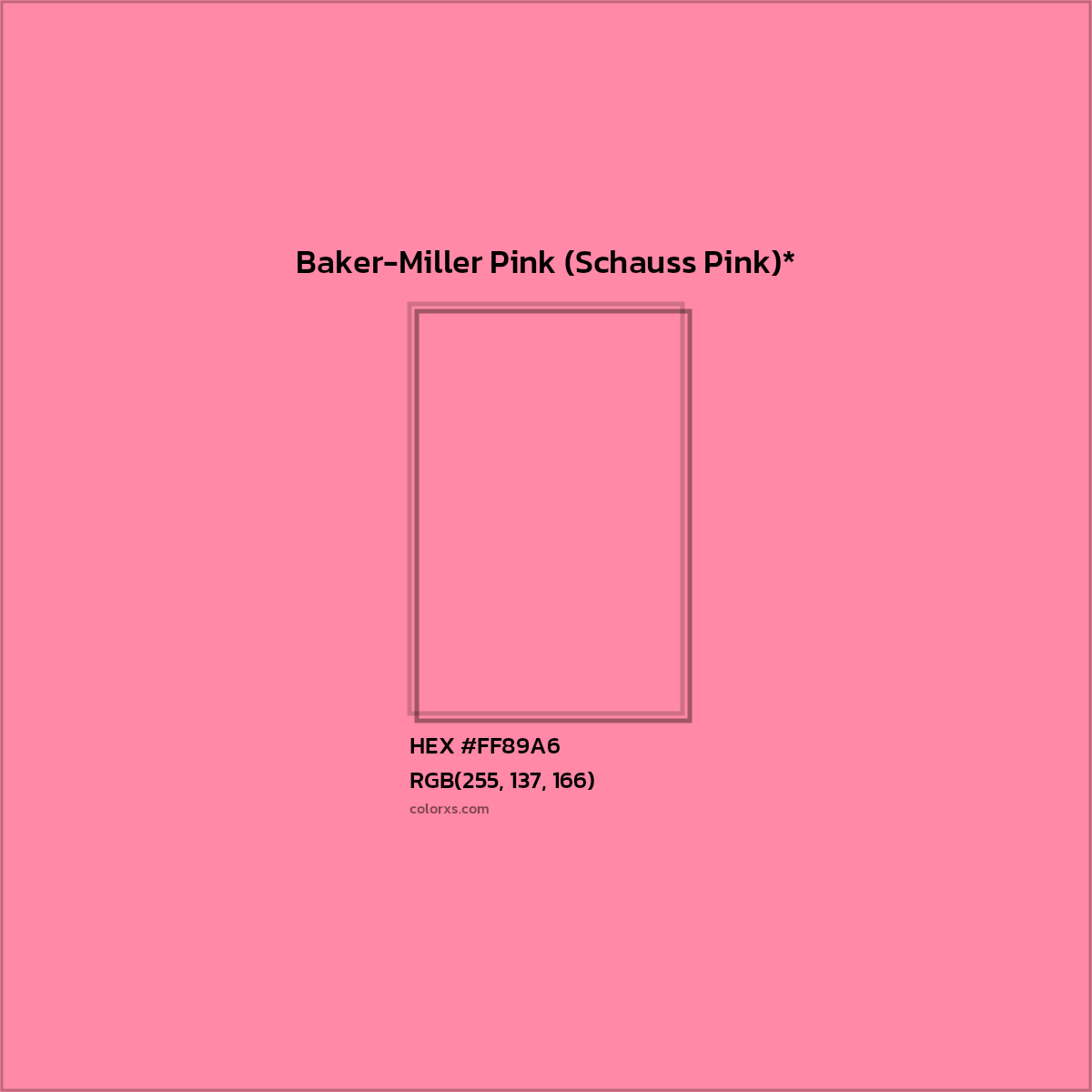 HEX #FF89A6 Color Name, Color Code, Palettes, Similar Paints, Images