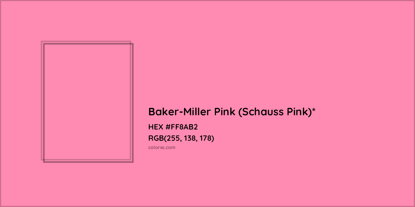 HEX #FF8AB2 Color Name, Color Code, Palettes, Similar Paints, Images