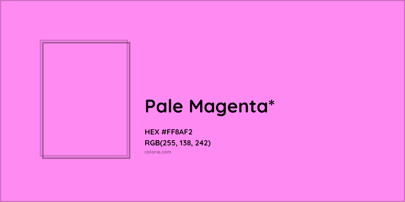 HEX #FF8AF2 Color Name, Color Code, Palettes, Similar Paints, Images