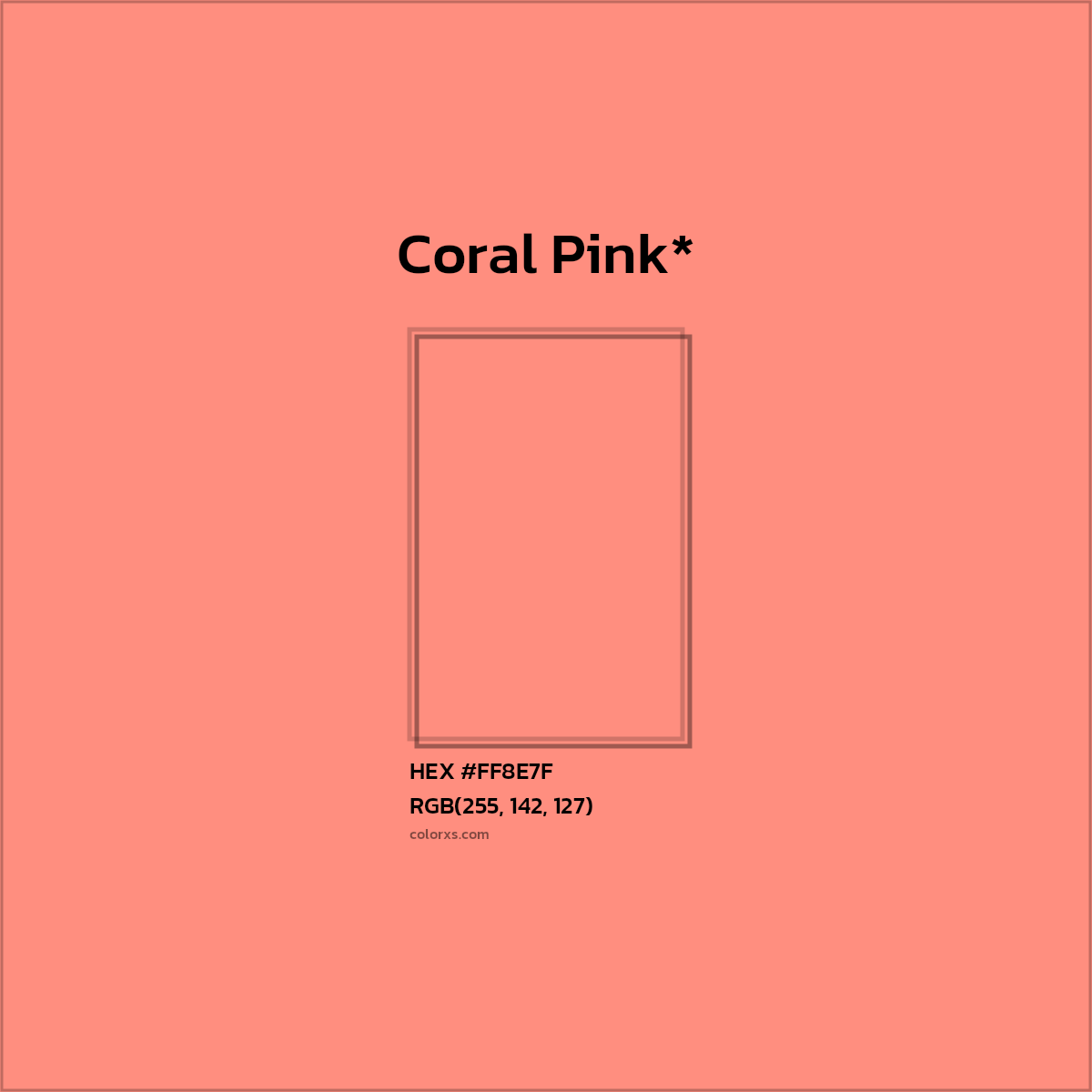 HEX #FF8E7F Color Name, Color Code, Palettes, Similar Paints, Images