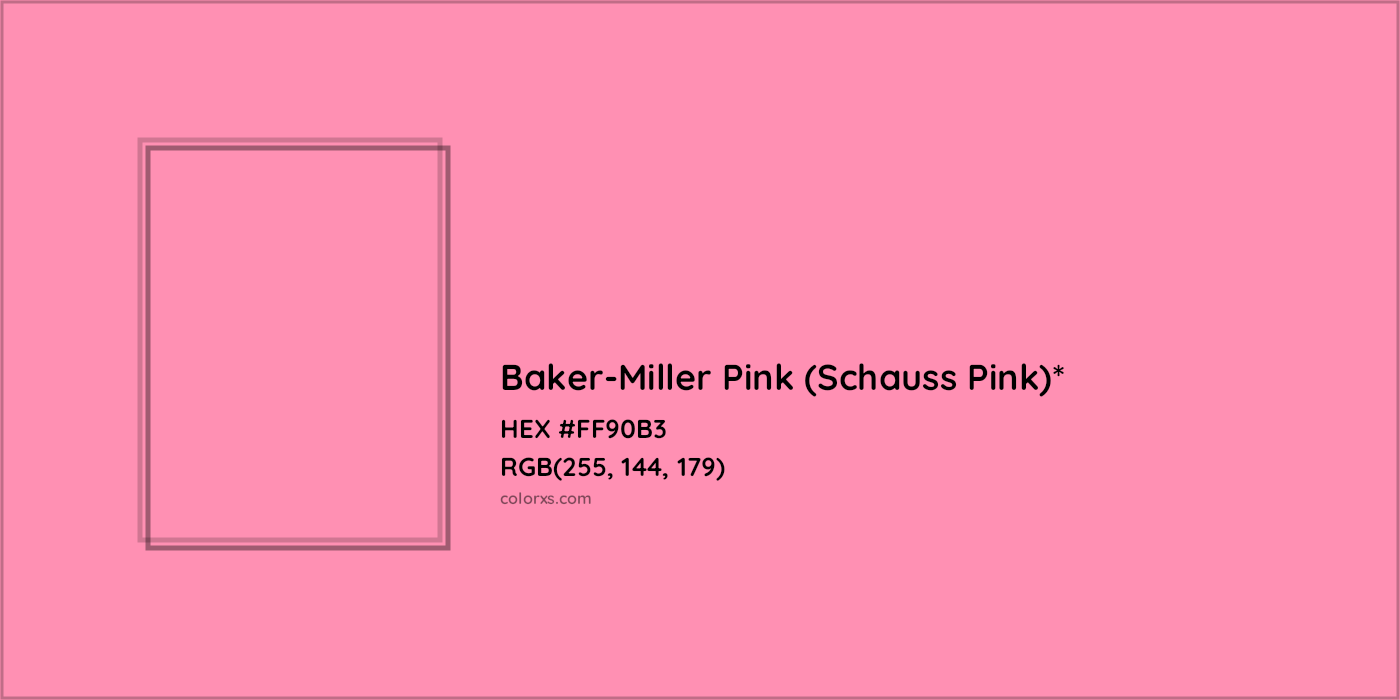 HEX #FF90B3 Color Name, Color Code, Palettes, Similar Paints, Images