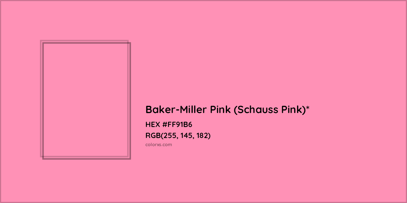 HEX #FF91B6 Color Name, Color Code, Palettes, Similar Paints, Images