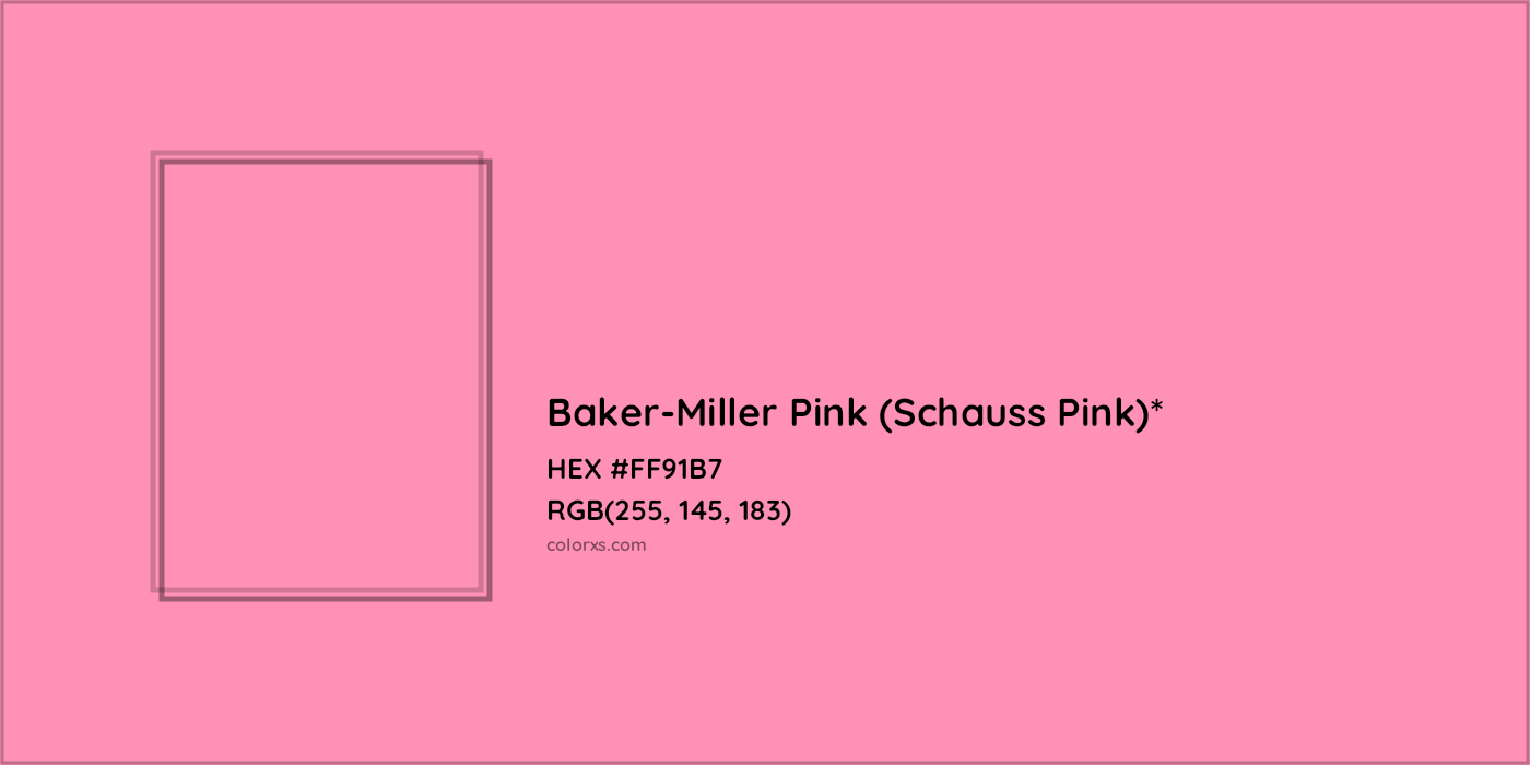 HEX #FF91B7 Color Name, Color Code, Palettes, Similar Paints, Images