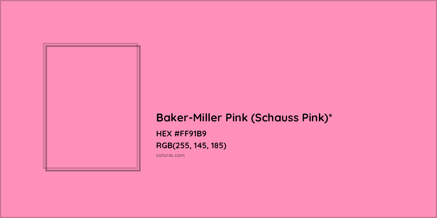 HEX #FF91B9 Color Name, Color Code, Palettes, Similar Paints, Images