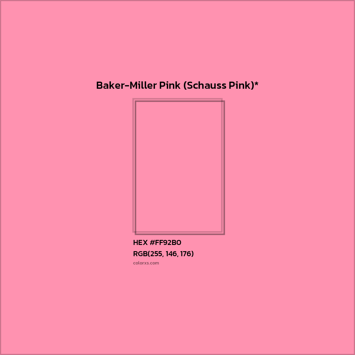 HEX #FF92B0 Color Name, Color Code, Palettes, Similar Paints, Images