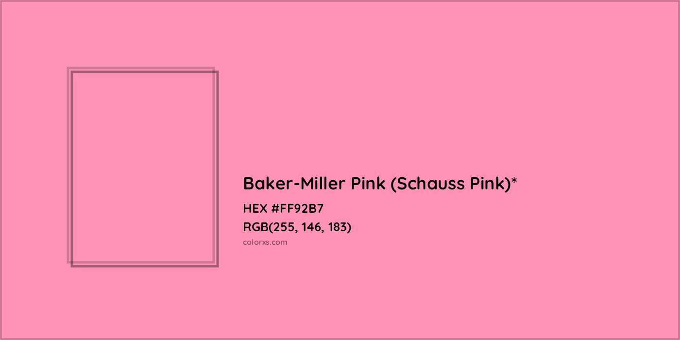 HEX #FF92B7 Color Name, Color Code, Palettes, Similar Paints, Images