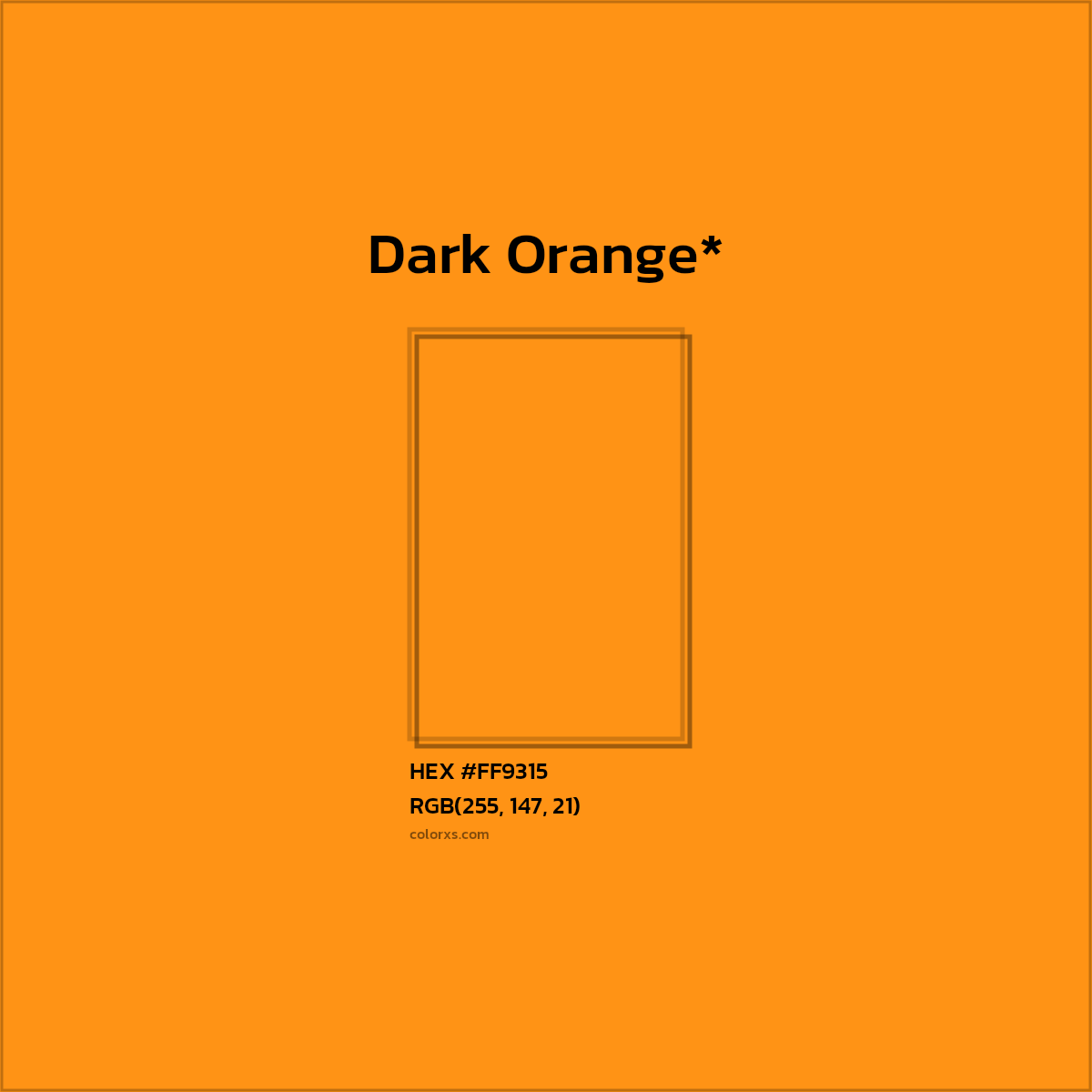 HEX #FF9315 Color Name, Color Code, Palettes, Similar Paints, Images