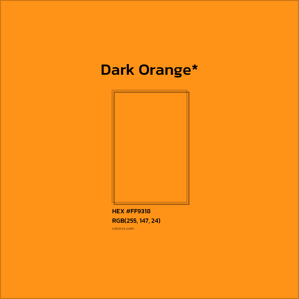 HEX #FF9318 Color Name, Color Code, Palettes, Similar Paints, Images