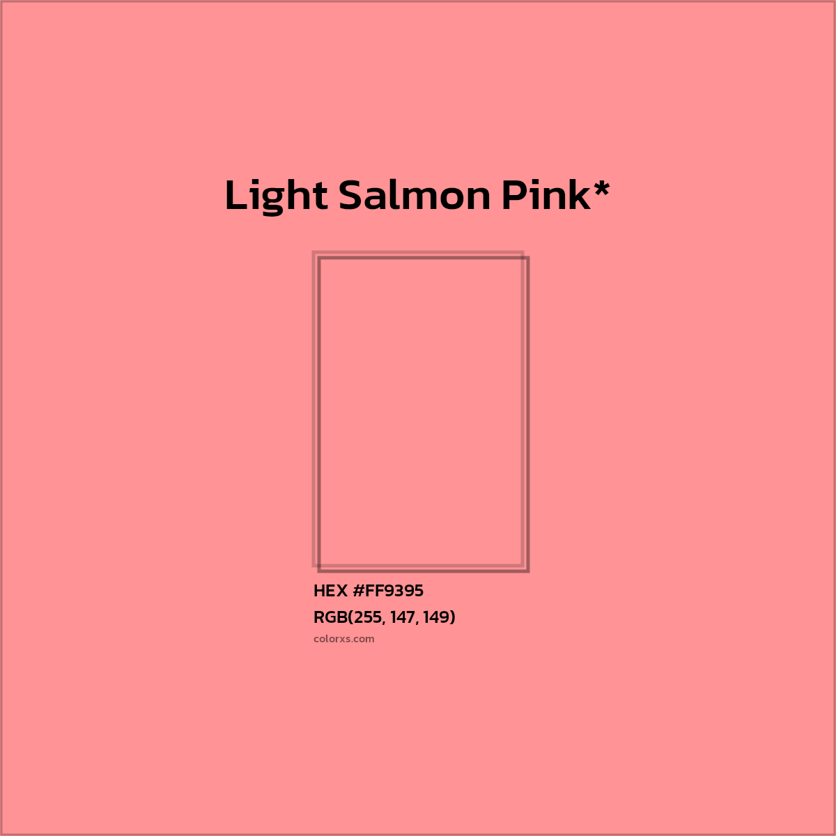 HEX #FF9395 Color Name, Color Code, Palettes, Similar Paints, Images