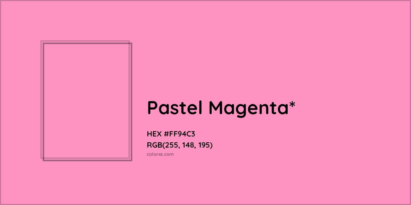 HEX #FF94C3 Color Name, Color Code, Palettes, Similar Paints, Images