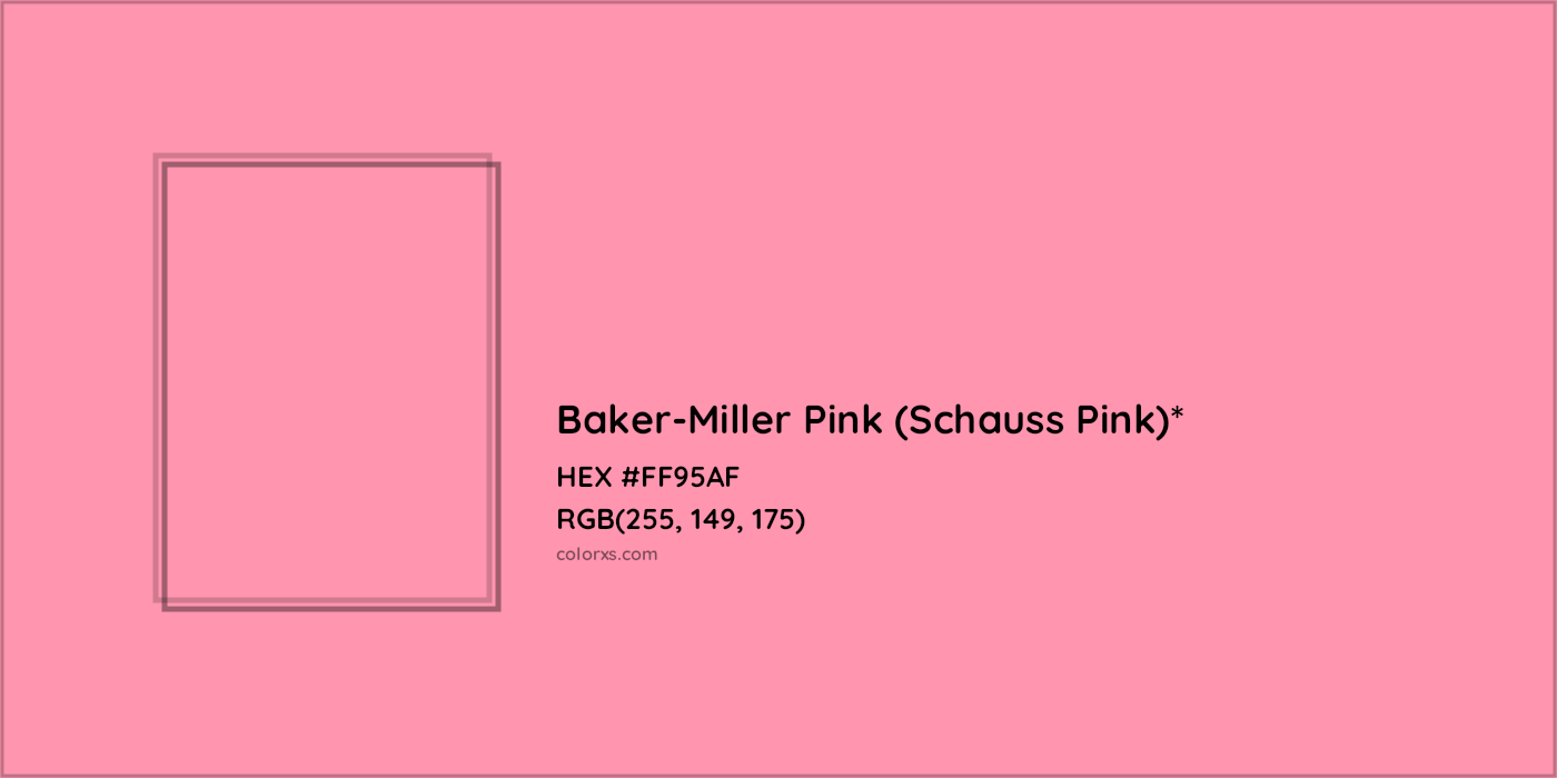 HEX #FF95AF Color Name, Color Code, Palettes, Similar Paints, Images