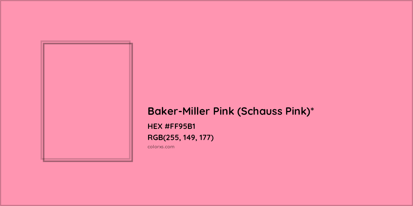 HEX #FF95B1 Color Name, Color Code, Palettes, Similar Paints, Images