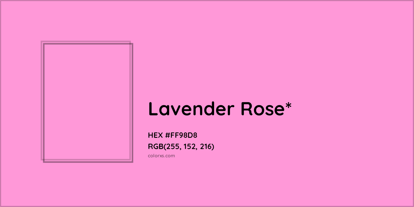 HEX #FF98D8 Color Name, Color Code, Palettes, Similar Paints, Images