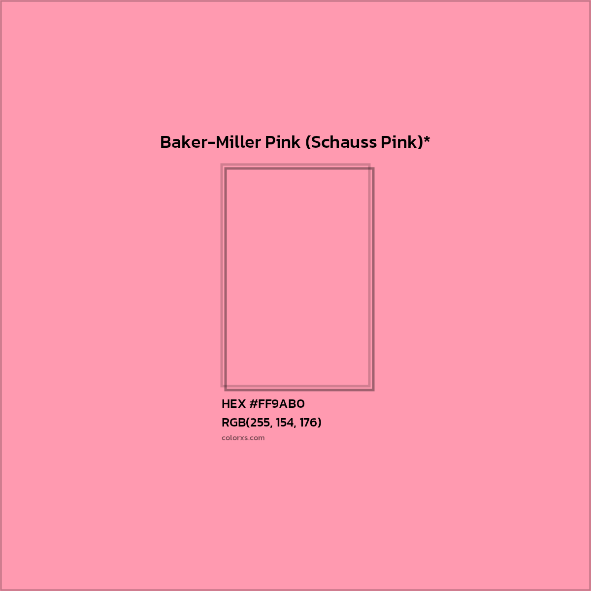 HEX #FF9AB0 Color Name, Color Code, Palettes, Similar Paints, Images