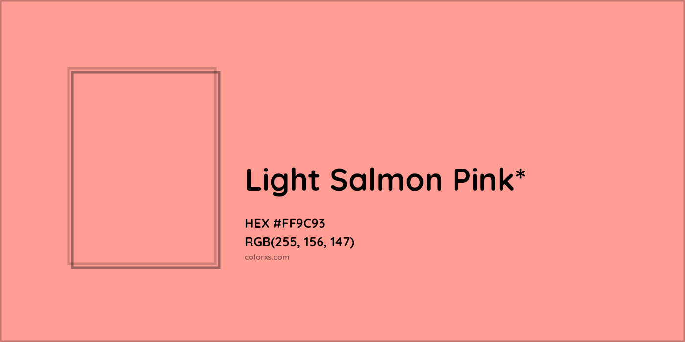 HEX #FF9C93 Color Name, Color Code, Palettes, Similar Paints, Images