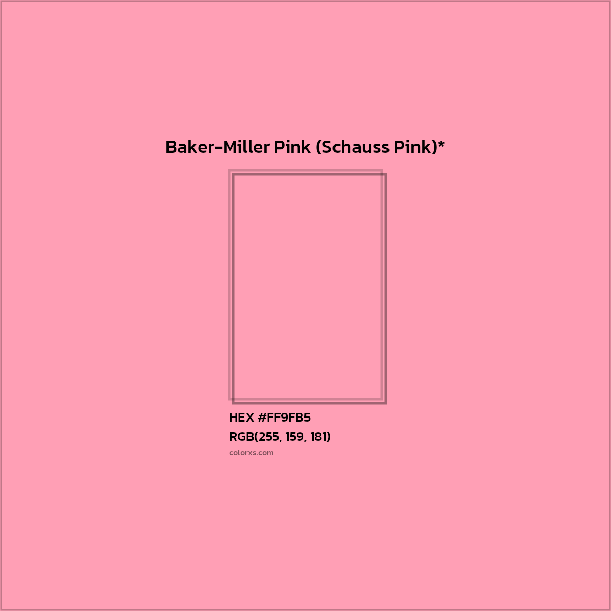HEX #FF9FB5 Color Name, Color Code, Palettes, Similar Paints, Images