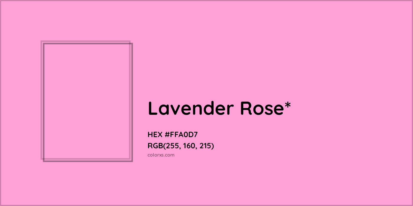 HEX #FFA0D7 Color Name, Color Code, Palettes, Similar Paints, Images