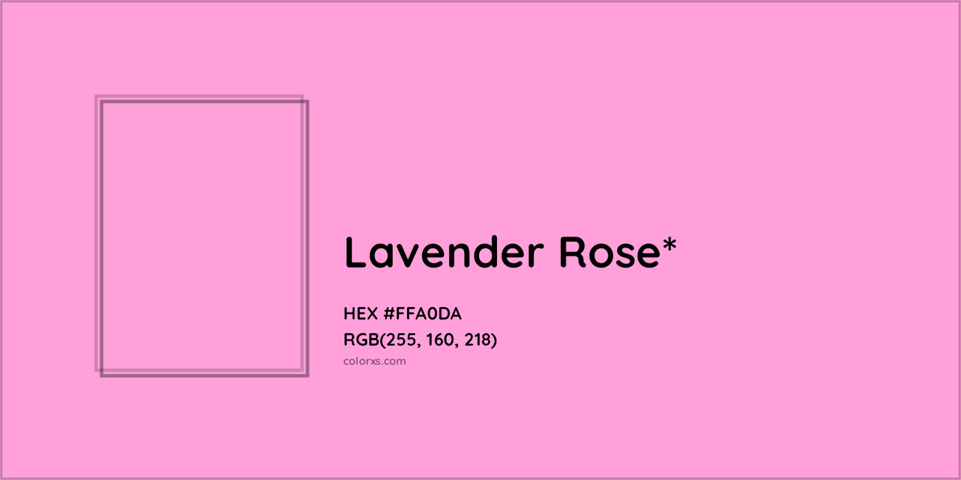 HEX #FFA0DA Color Name, Color Code, Palettes, Similar Paints, Images