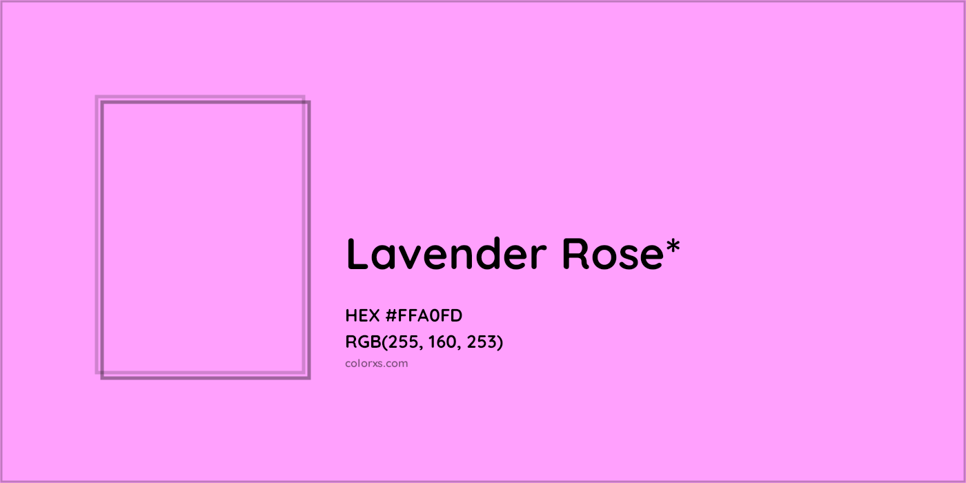 HEX #FFA0FD Color Name, Color Code, Palettes, Similar Paints, Images