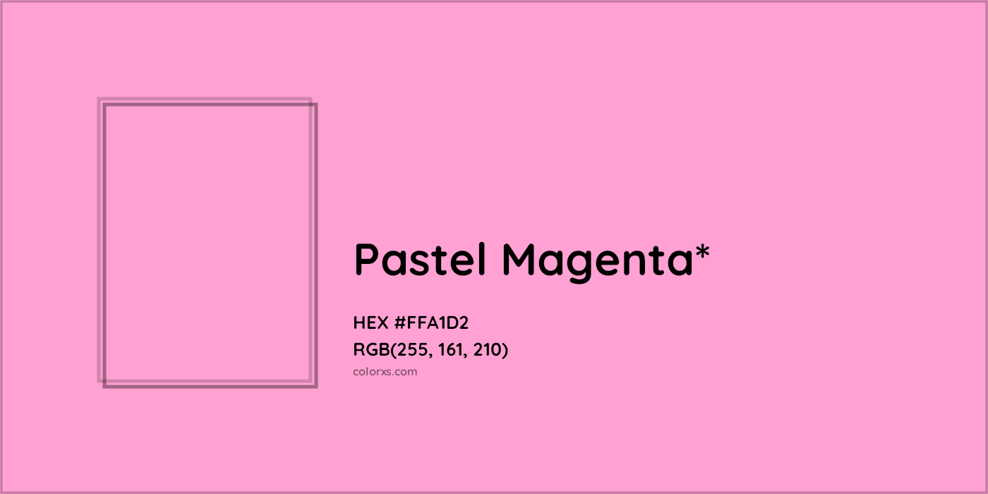 HEX #FFA1D2 Color Name, Color Code, Palettes, Similar Paints, Images
