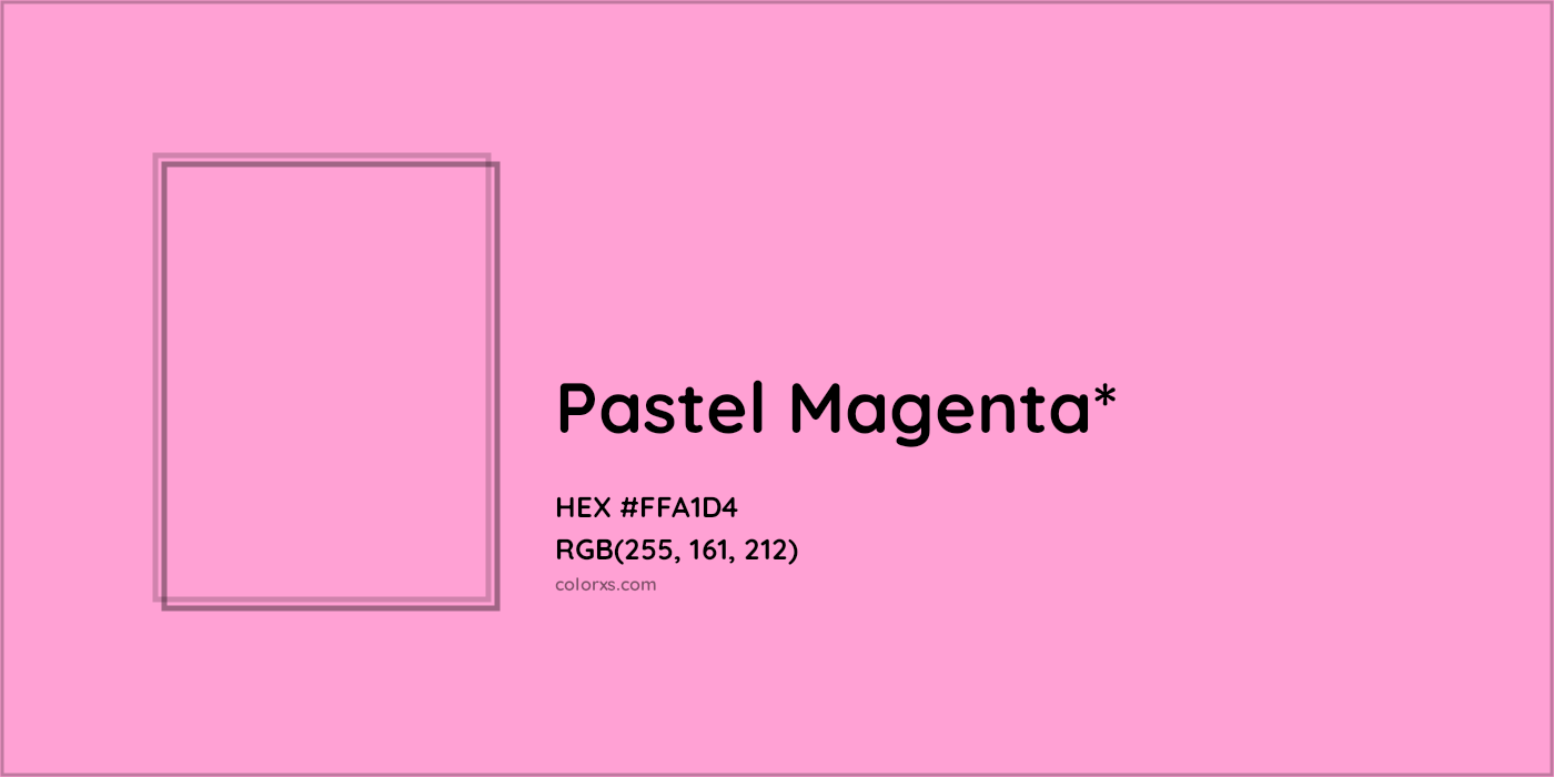 HEX #FFA1D4 Color Name, Color Code, Palettes, Similar Paints, Images