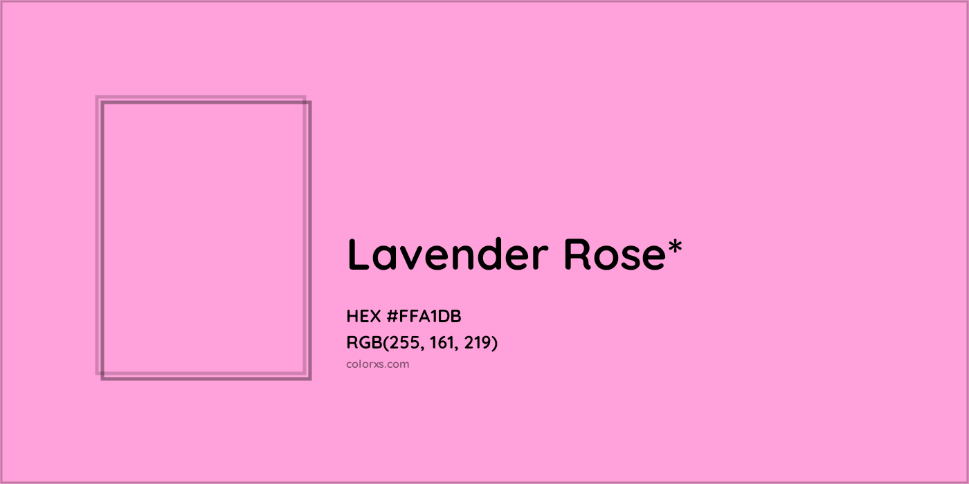 HEX #FFA1DB Color Name, Color Code, Palettes, Similar Paints, Images